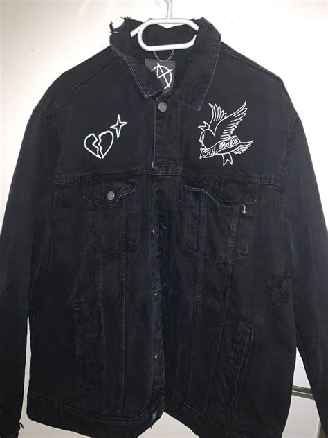 lil peep jacket replica|lil peep denim jacket.